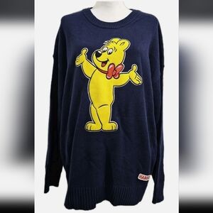 New Holiday Sweater Embroidered Bear Size Large